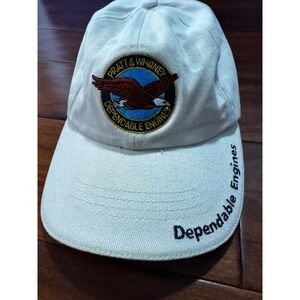 Fersten Worldwide Pratt & Whitney Cap Mens OSFM White Excellent Aviation Hat